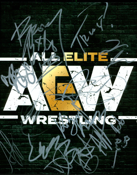 AEW Wrestlers multi-signed 8x10 Photo
