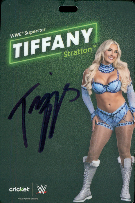 Tiffany Stratton signed Cricket Wireless Signing Badge