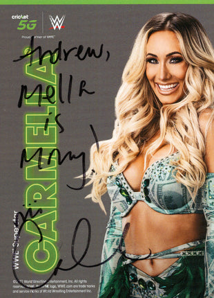 Carmella signed 5x7 Card