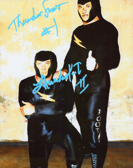 Thunderfoot #1 & Thunderfoot #2 dual signed 8x10 Photo