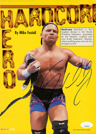 Crash Holly signed Magazine Page (w/ JSA)