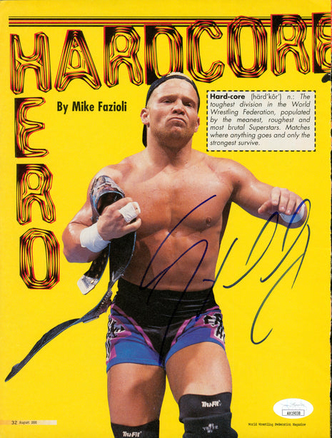 Crash Holly signed Magazine Page (w/ JSA)