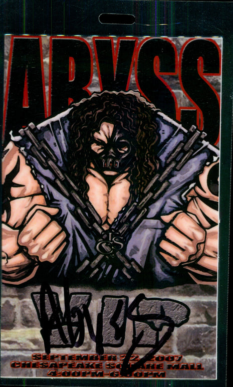 Abyss signed VIP Badge
