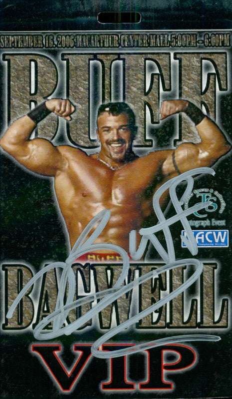 Buff Bagwell signed VIP Badge