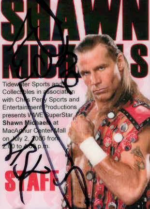 Shawn Michaels signed Staff Badge