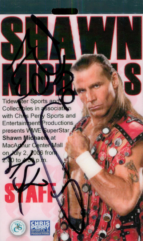 Shawn Michaels signed Staff Badge