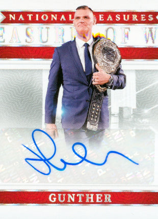Gunther signed 2024 Panini National Treasures WWE Trading Card #17/25
