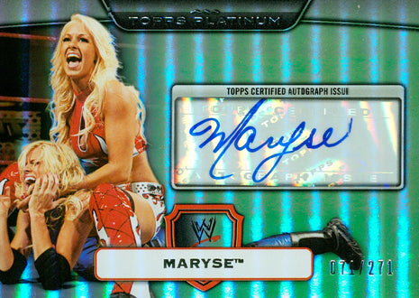 Maryse signed 2010 Topps Platinum WWE Trading Card #071/271