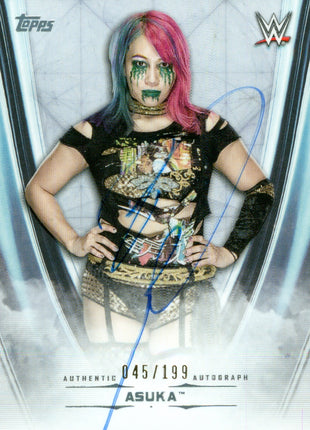 Asuka signed 2020 Topps Undisputed WWE Trading Card #045/199