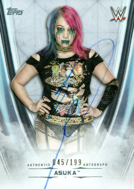Asuka signed 2020 Topps Undisputed WWE Trading Card #045/199