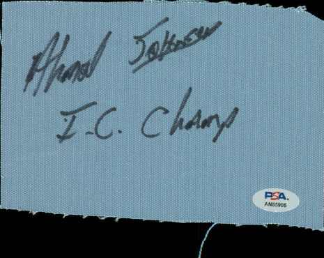 Ahmed Johnson signed Wrestling Canvas Piece (w/ PSA)