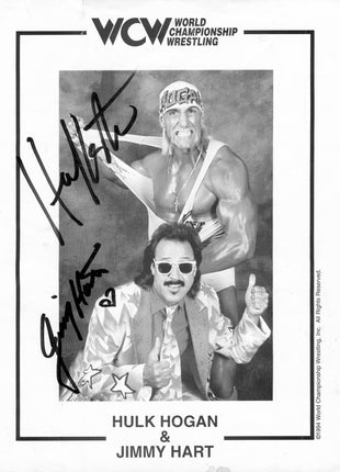 Hulk Hogan & Jimmy Hart dual signed 8x10 Photo