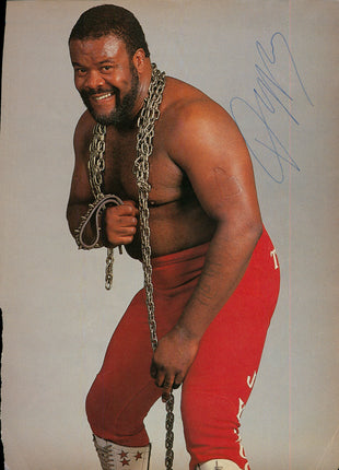 Junkyard Dog signed Magazine Page