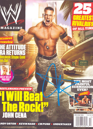 John Cena signed WWE Magazine Holiday 2011