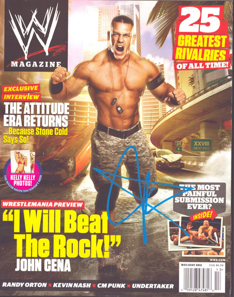 John Cena signed WWE Magazine Holiday 2011