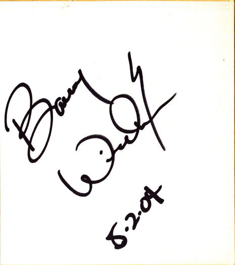 Barry Windham signed Japanese Shikishi Board