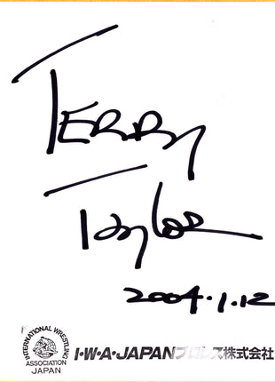 Terry Taylor signed Japanese Shikishi Board