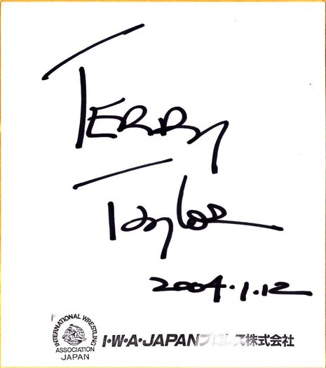 Terry Taylor signed Japanese Shikishi Board