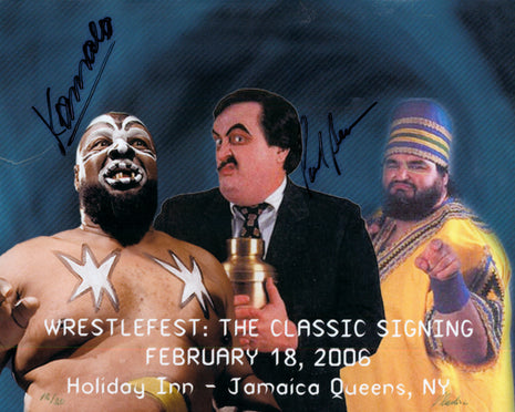 Paul Bearer & Kamala dual signed 8x10 Photo