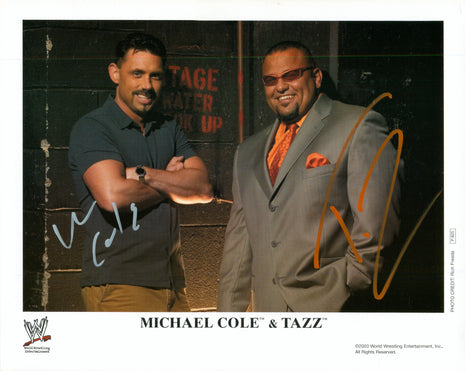Michael Cole & Taz dual signed 8x10 Photo