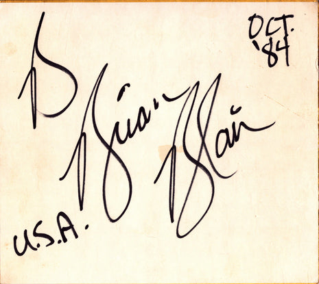 Brian Blair signed Japanese Shikishi Board