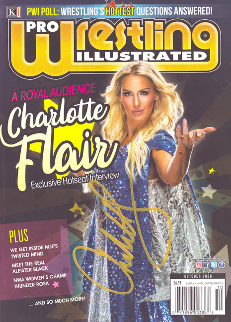 Charlotte Flair signed Pro Wrestling Illustrated Magazine October 2020