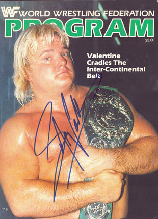 Greg Valentine signed WWF Program #118