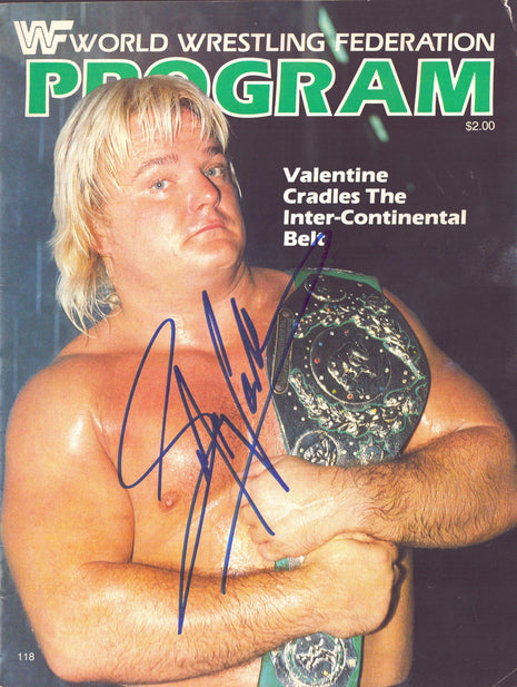 Greg Valentine signed WWF Program #118