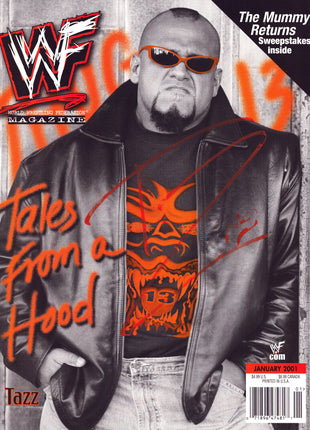 Taz signed WWF Magazine January 2001