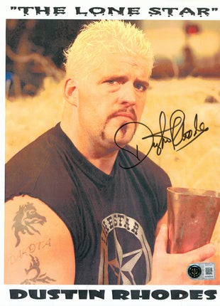 Dustin Rhodes signed 8x10 Photo (w/ Beckett)