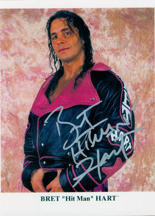 Bret Hart signed 8x10 Photo
