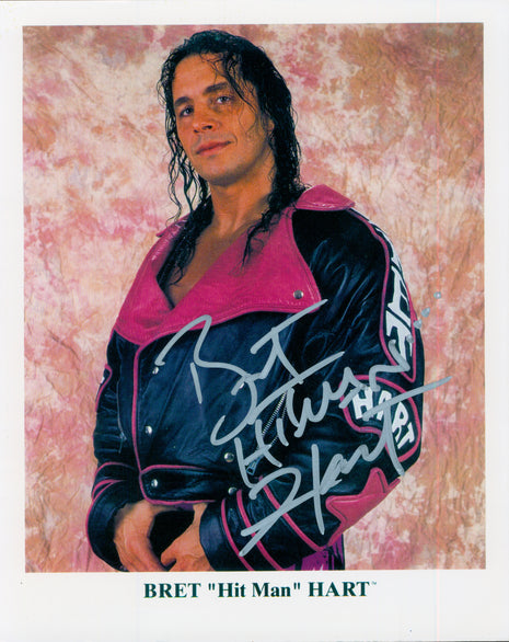 Bret Hart signed 8x10 Photo