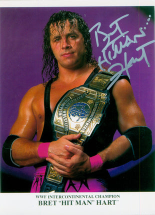 Bret Hart signed 8x10 Photo
