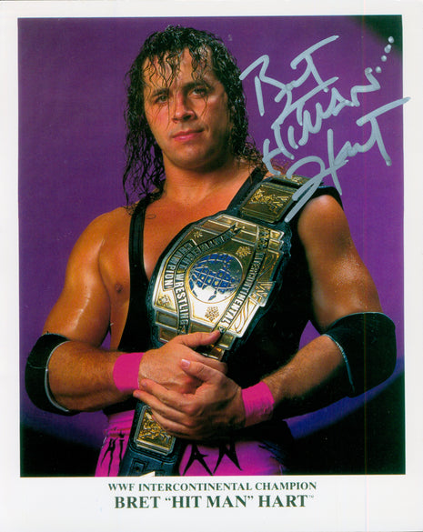 Bret Hart signed 8x10 Photo