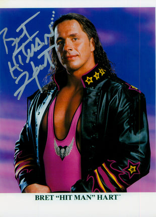 Bret Hart signed 8x10 Photo