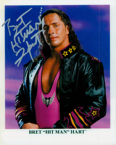Bret Hart signed 8x10 Photo