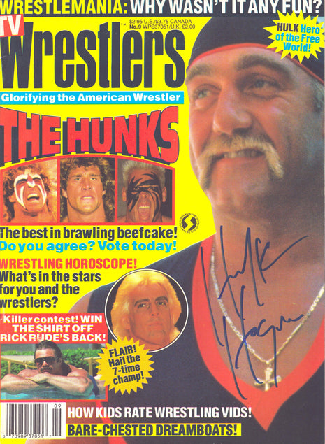 Hulk Hogan signed TV Wrestlers Magazine 1991