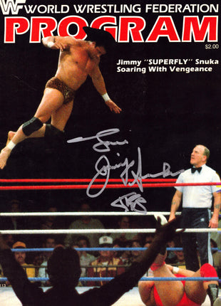 Jimmy Snuka signed WWF Program #113