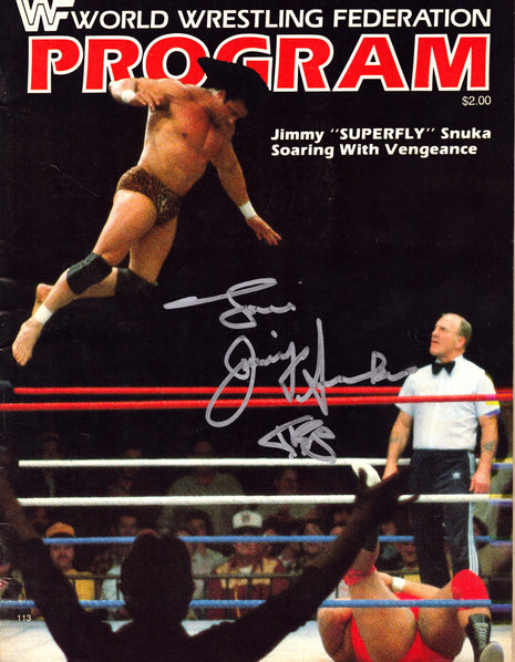 Jimmy Snuka signed WWF Program #113