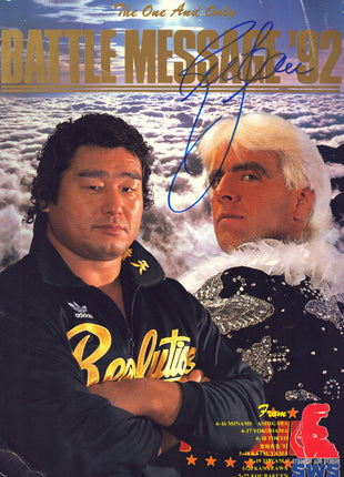 Ric Flair signed Battle Message Program 1992