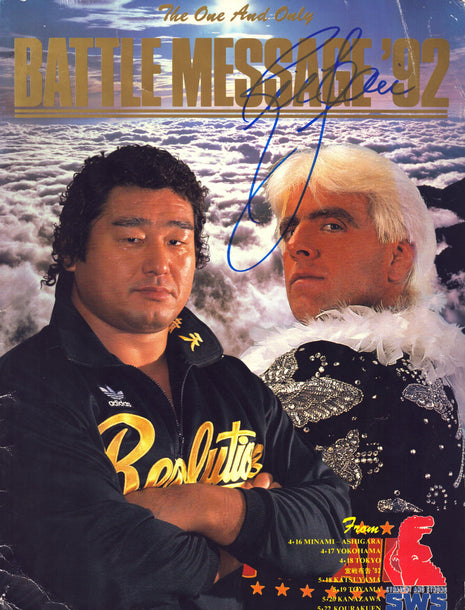 Ric Flair signed Battle Message Program 1992