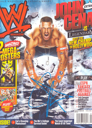 John Cena signed WWE Magazine September 2010