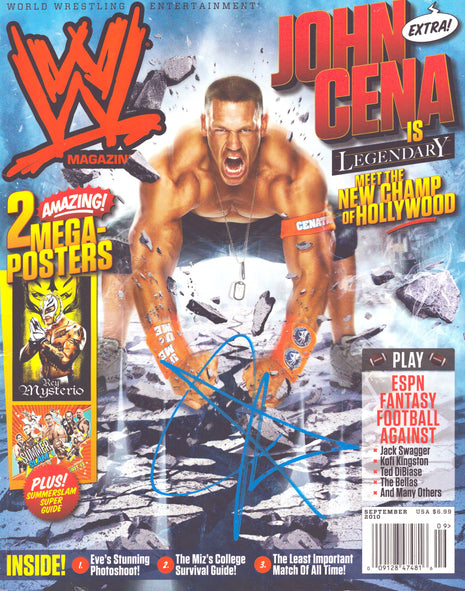 John Cena signed WWE Magazine September 2010