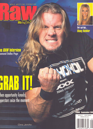 Chris Jericho signed WWF Raw Magazine September 2001