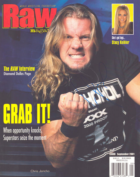 Chris Jericho signed WWF Raw Magazine September 2001