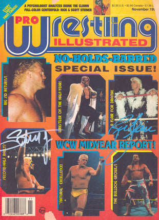Ric Flair & Sting dual signed Pro Wrestling Illustrated Magazine November 1993