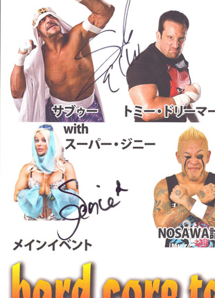 Tommy Dreamer, Sabu & Genie triple signed Japanese Program