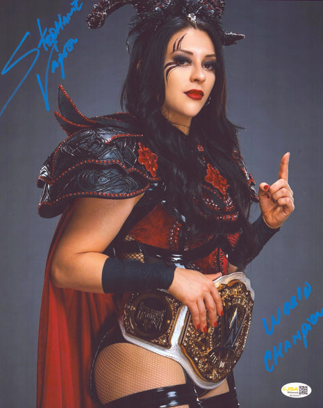 Stephanie Vaquer signed 11x14 Photo Insribed World Champion (w/ JSA)
