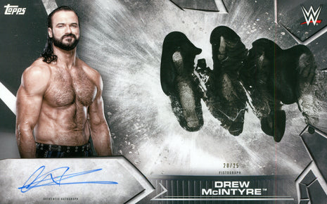 Drew Mcintyre signed 2021 Topps WWE Undisputed Fistprint Oversized Trading Card 20/25