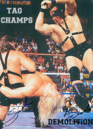 Demolition Smash & Ax dual signed 8x10 Photo